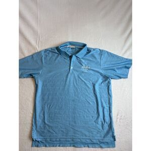 Adidas Hard Rock Las Vegas Blue Short Sleeve‎ Collared Shirt Men's XL Stain *